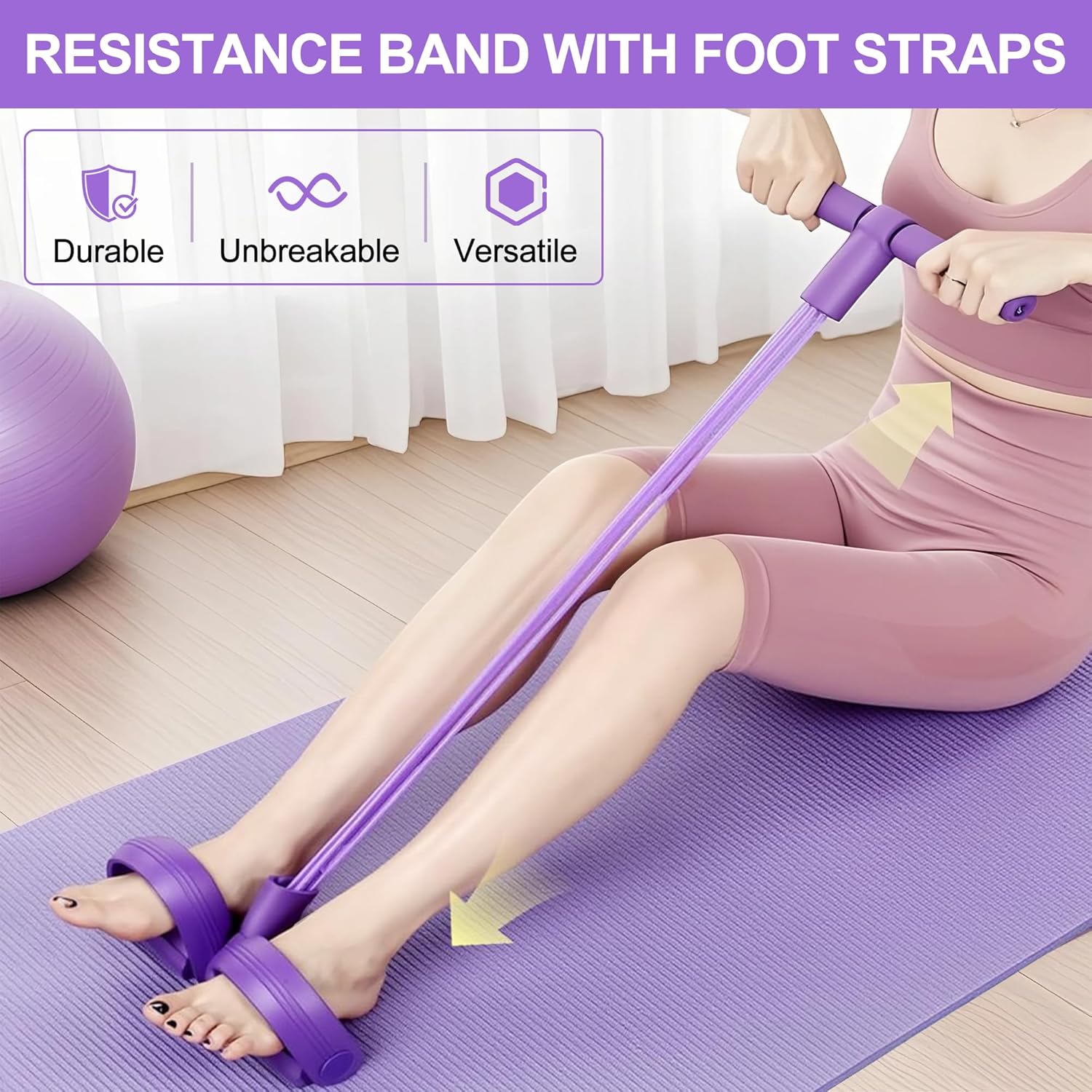 4-Tube Pedal Resistance Band M - Sports Equipment Near Me recension och pris