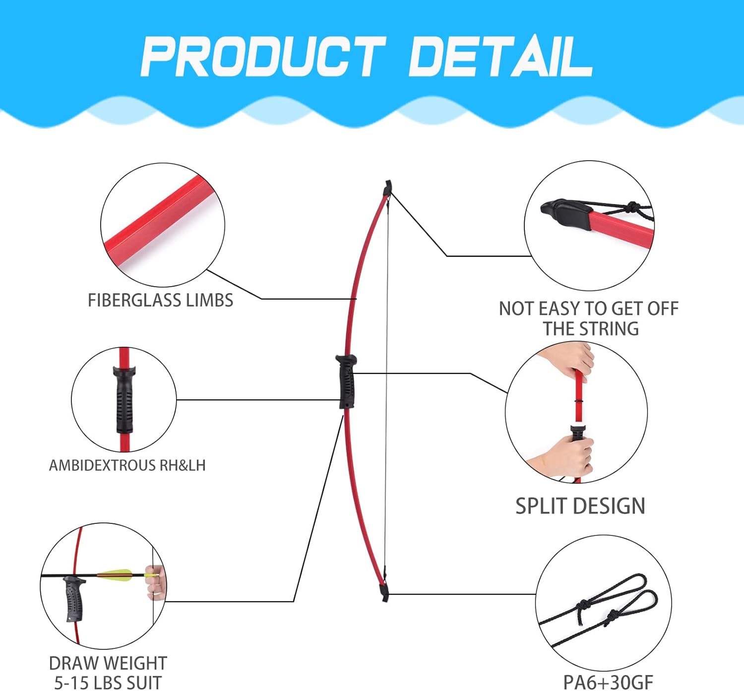 Recurve Bow and Arrow Set Outd - Archery Target Face recension och pris