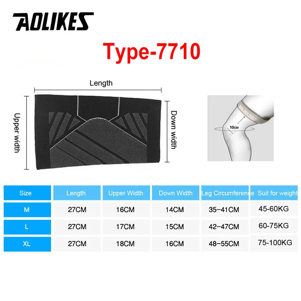 AOLIKES 1PCS Sports Compressio - Sports Equipment Knee Support recension och pris